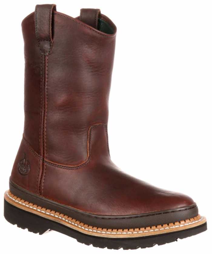 alternate view #2 of: Georgia Boot GA4274 Men's, Brown, Soft Toe, Pull On Boot